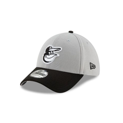 Grey Baltimore Orioles Hat - New Era MLB Team Classic 39THIRTY Stretch Fit Caps USA2159708